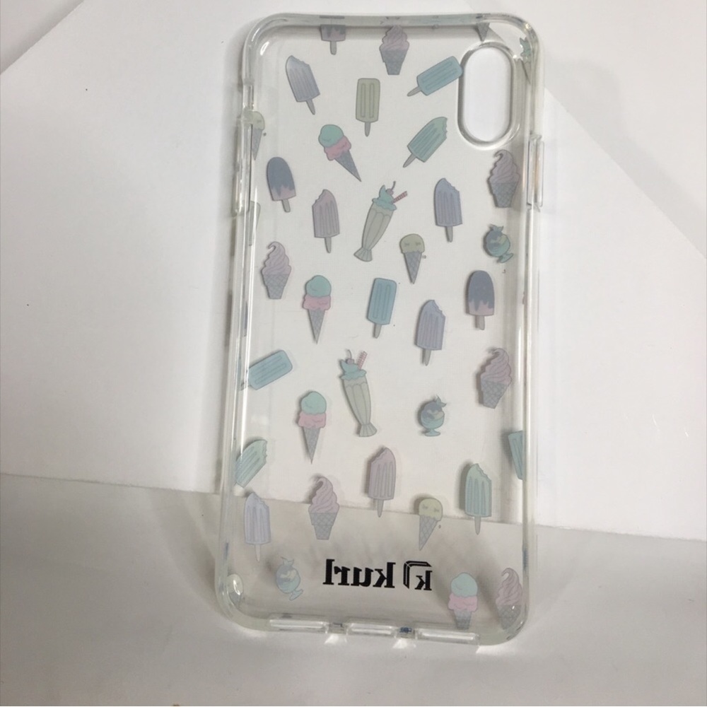 Clear iPhone XS phone case with ice cream cone 🍦 design NIB - Picture 5 of 8